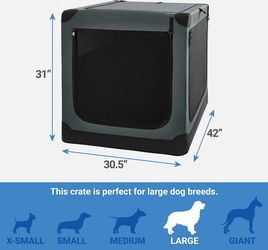 Large Dog Collapsible Travel Dog Crate  Thumbnail