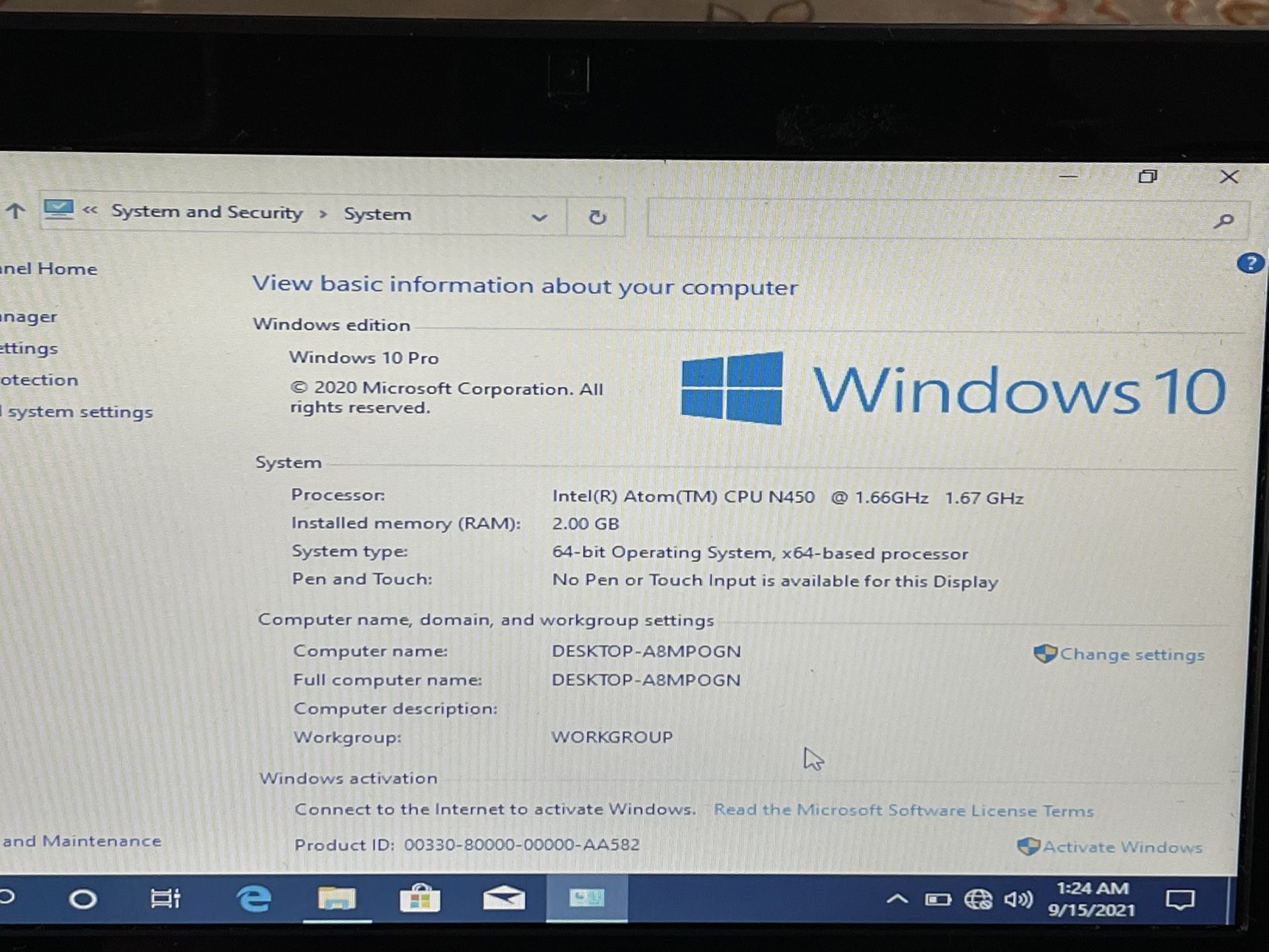Nice Gateway Mini Laptop 2 GB Ram 120gb Ssd Windows 10