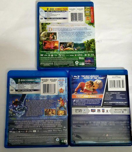 Three Blu-Ray Kids. Movies