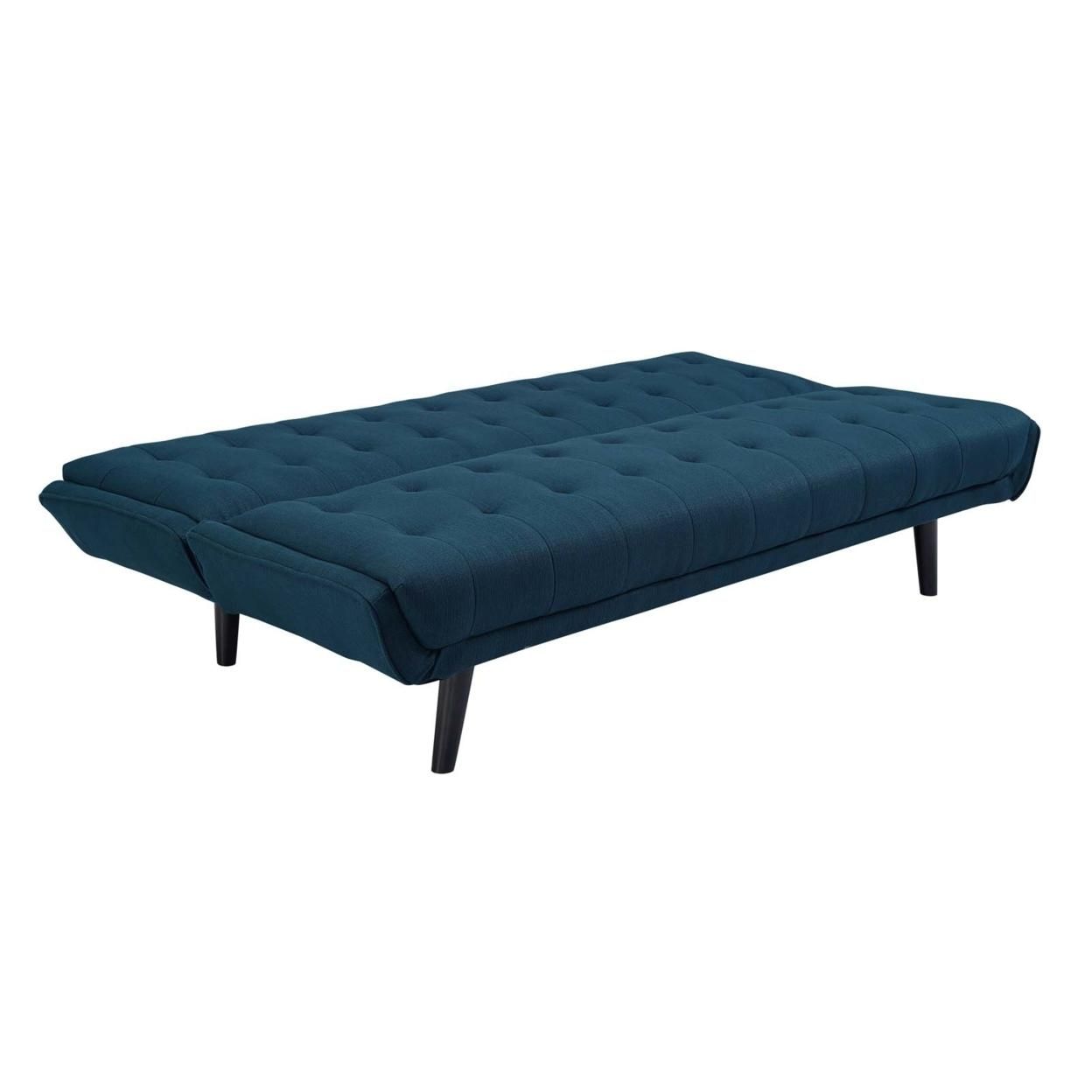 Glance Tufted Convertible Fabric Sofa Bed (3093-AZU)