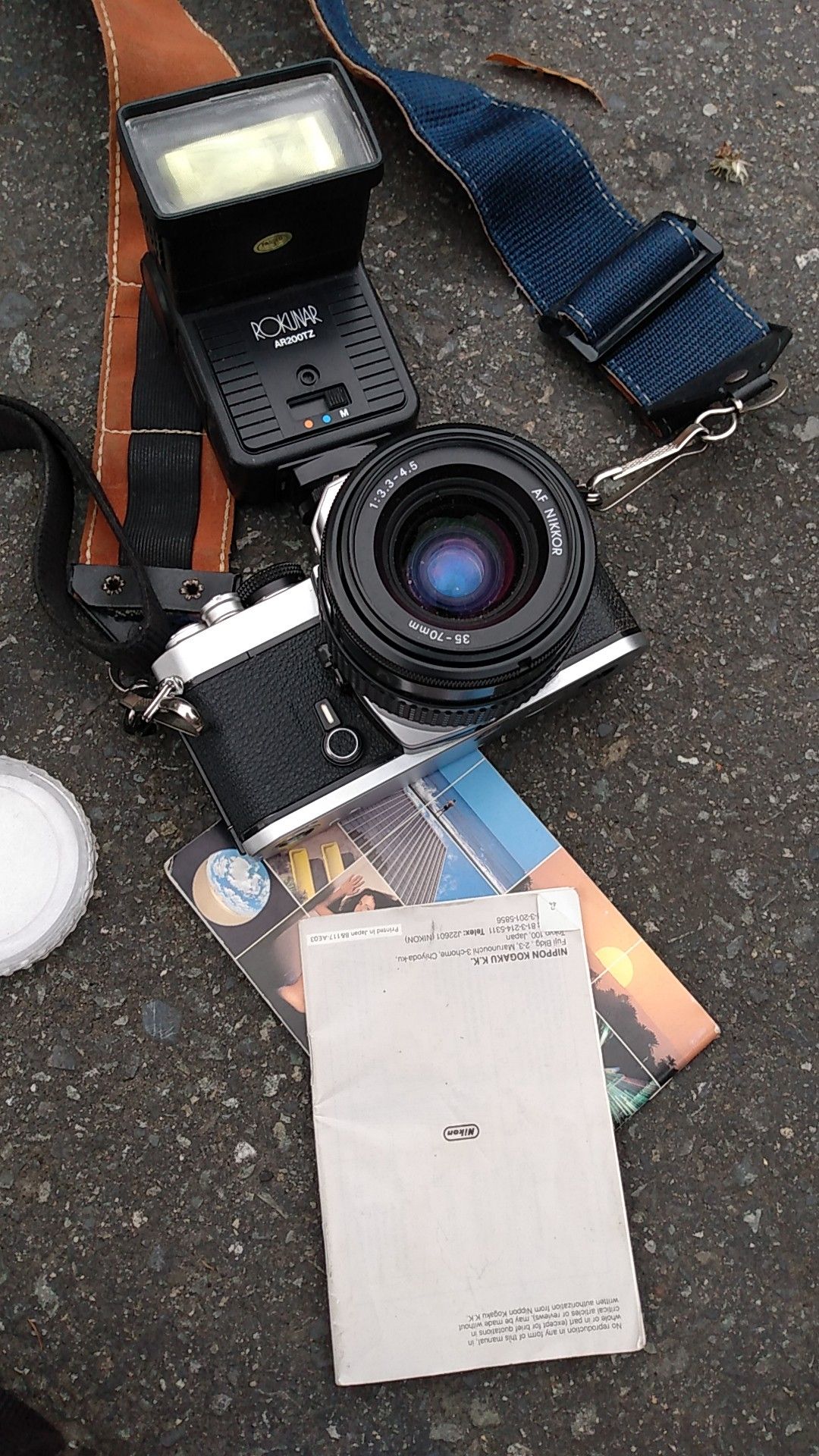 Nikon camera and three lenses