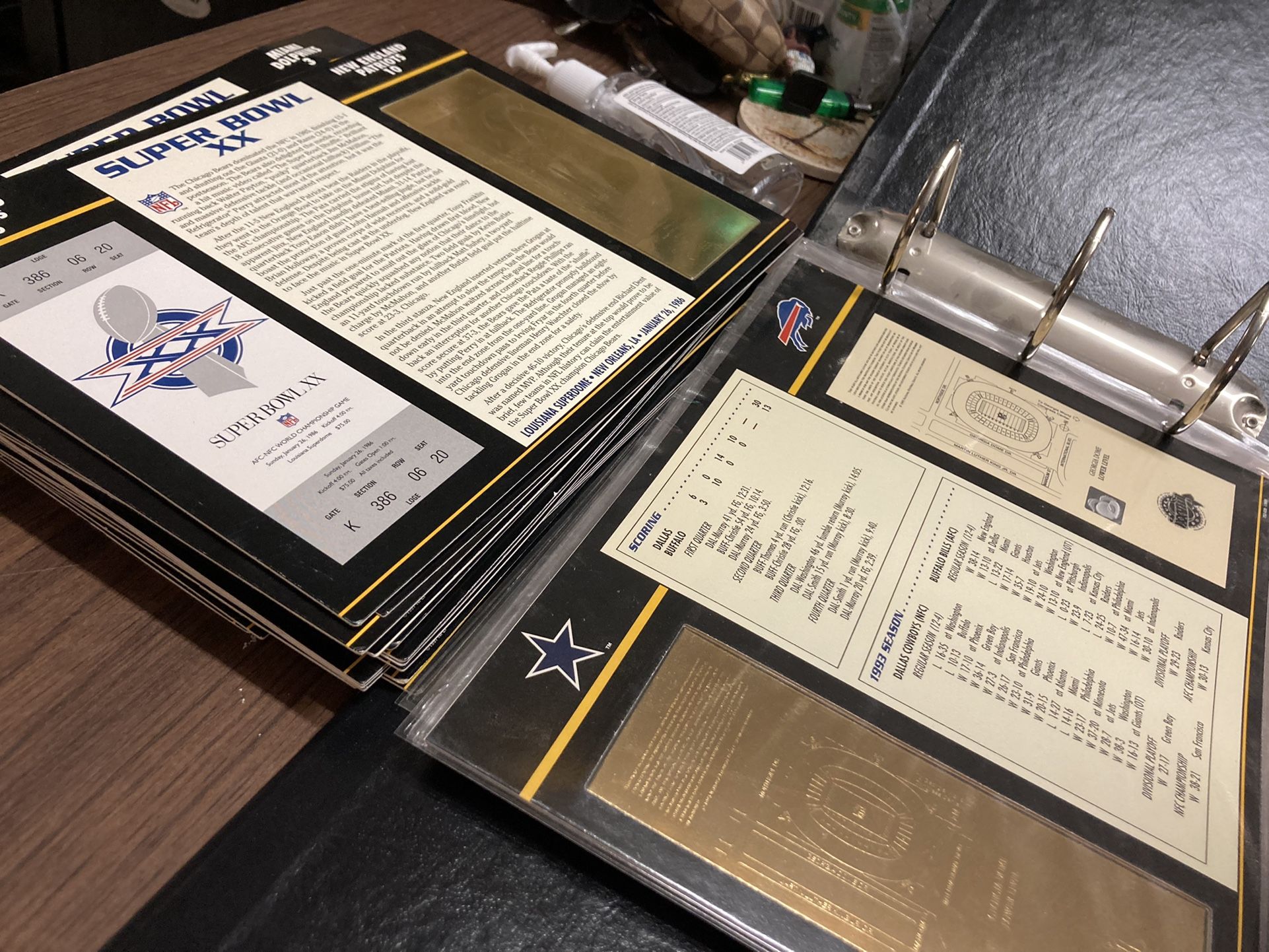 22kt Super Bowl Tickets 1970s & 1980s (1-31)