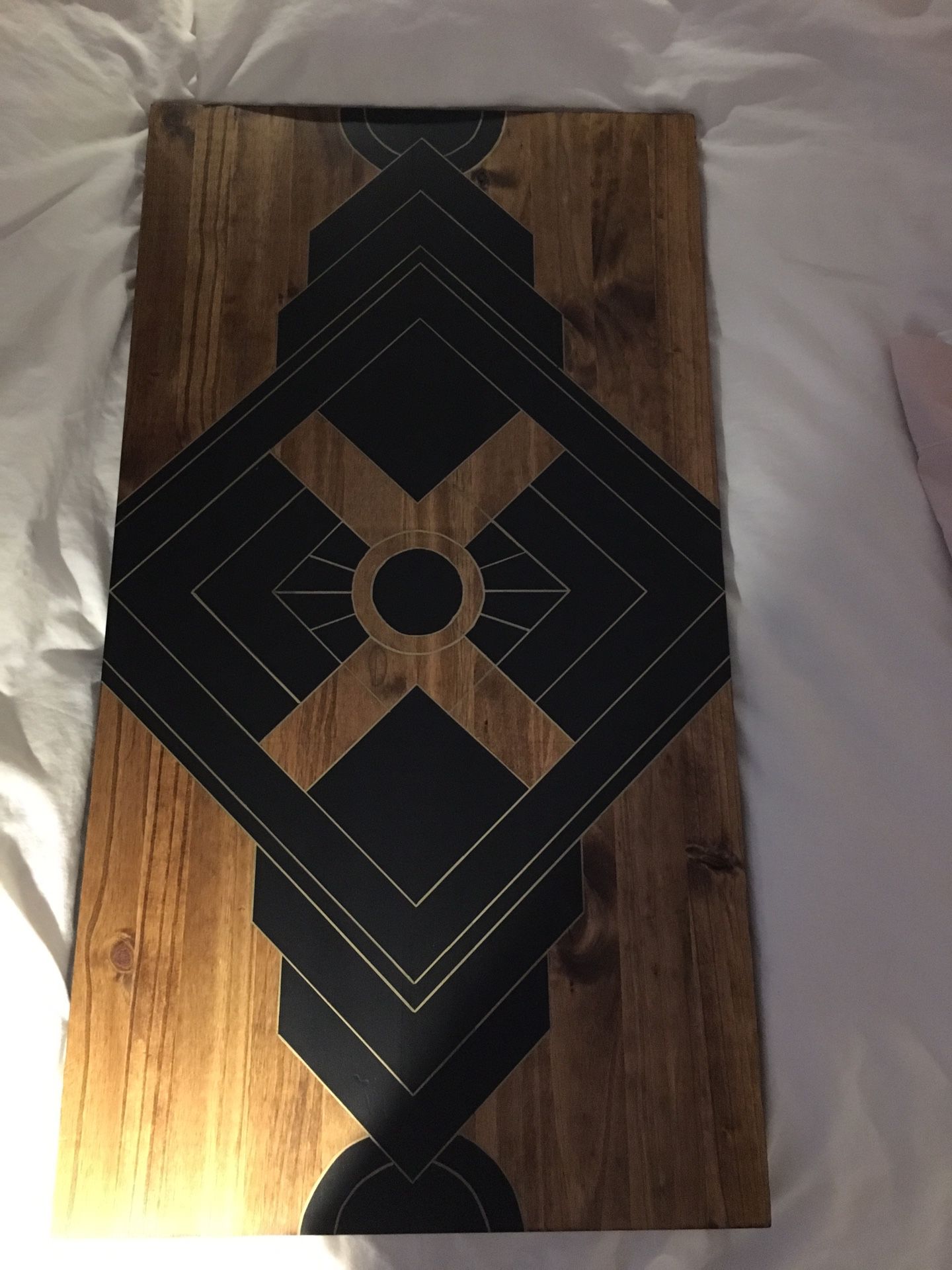Custom solid wood Wall art Or Twin Headboard- Unique Present!