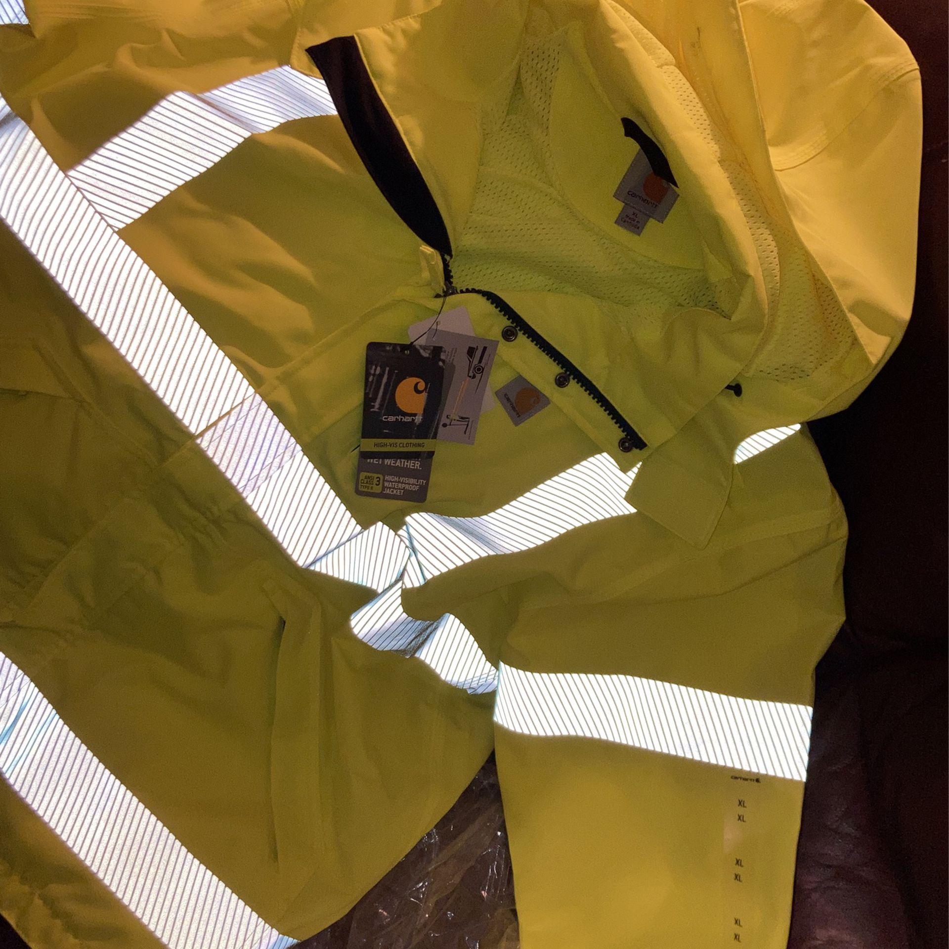 Caehartt Hi- Visibility Waterproof Jacket . Size - Xl