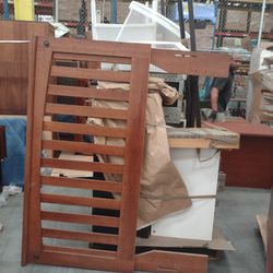 Wood Queen Bed With Rails Thumbnail
