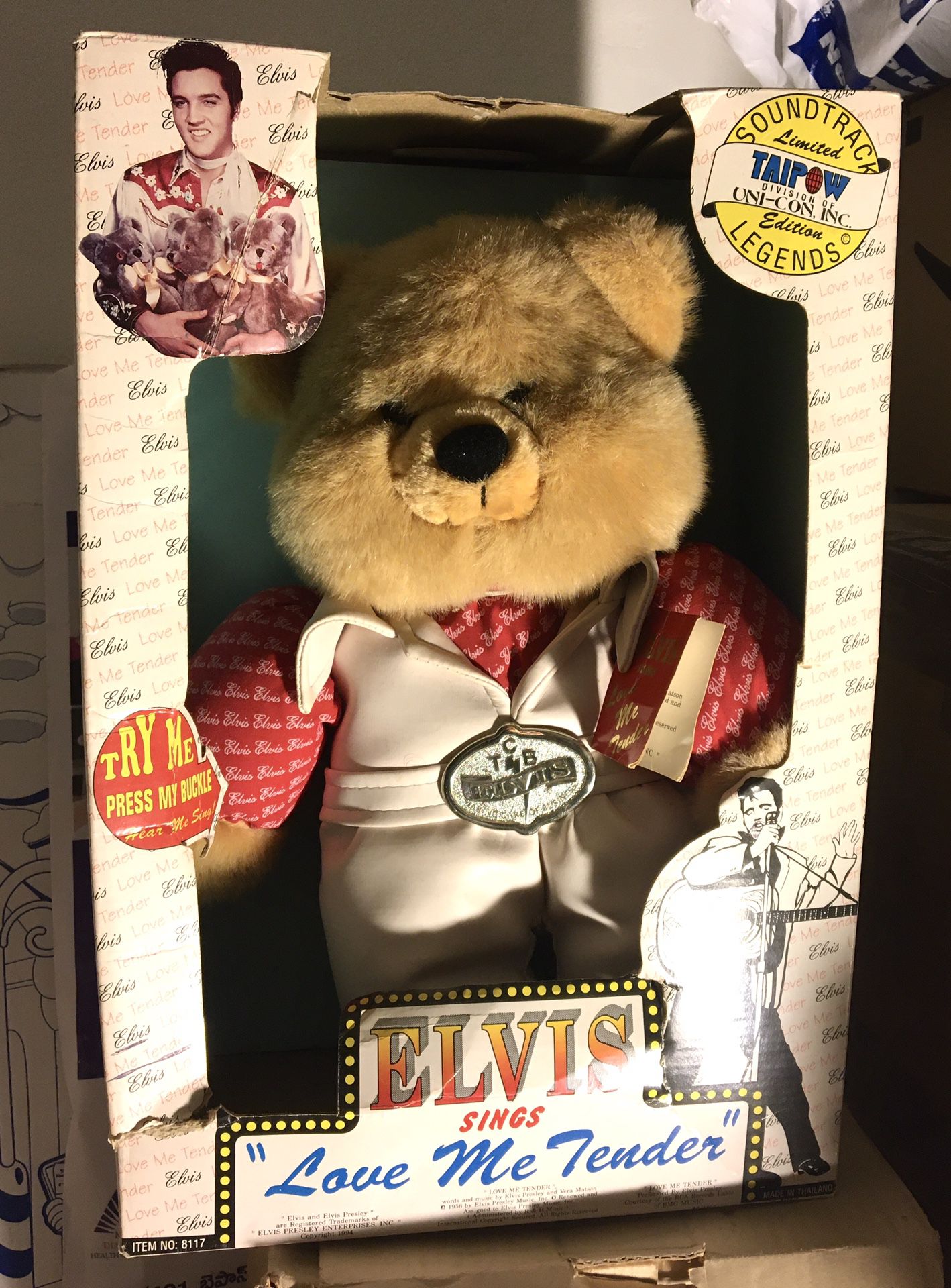Taipow New In Box Limited Edition Elvis Teddy Bear