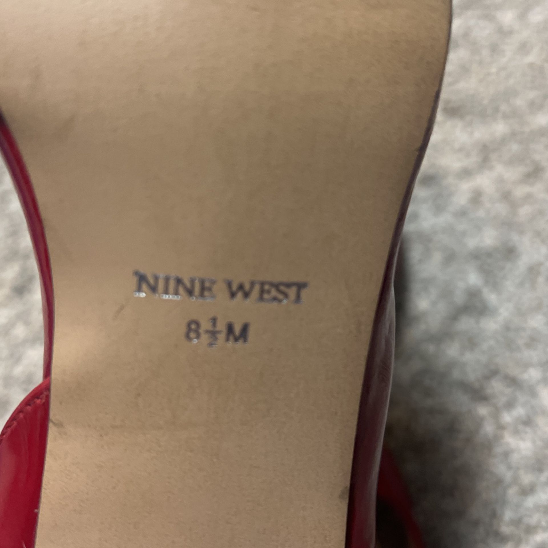 Nine West 8.5 Red Heels 