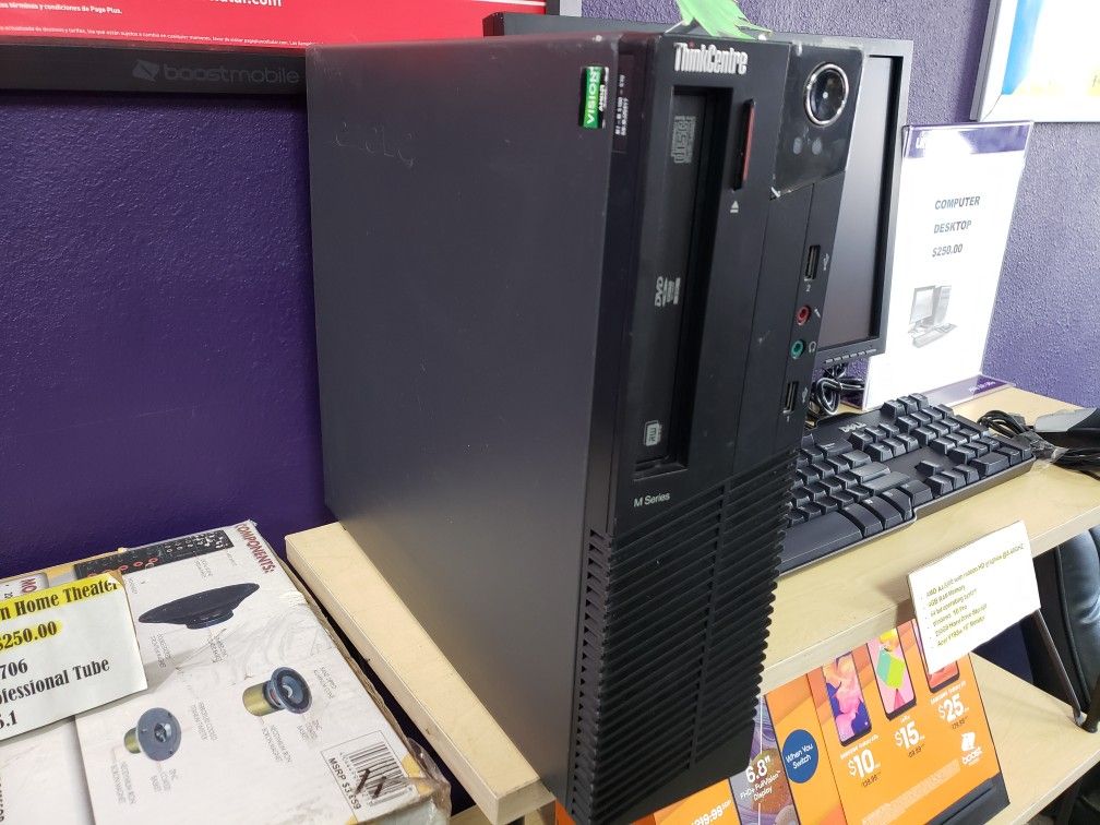 Lenovo Thinkcentre M Series Desktop "22 Monitor With Radeon 7480D Graphics