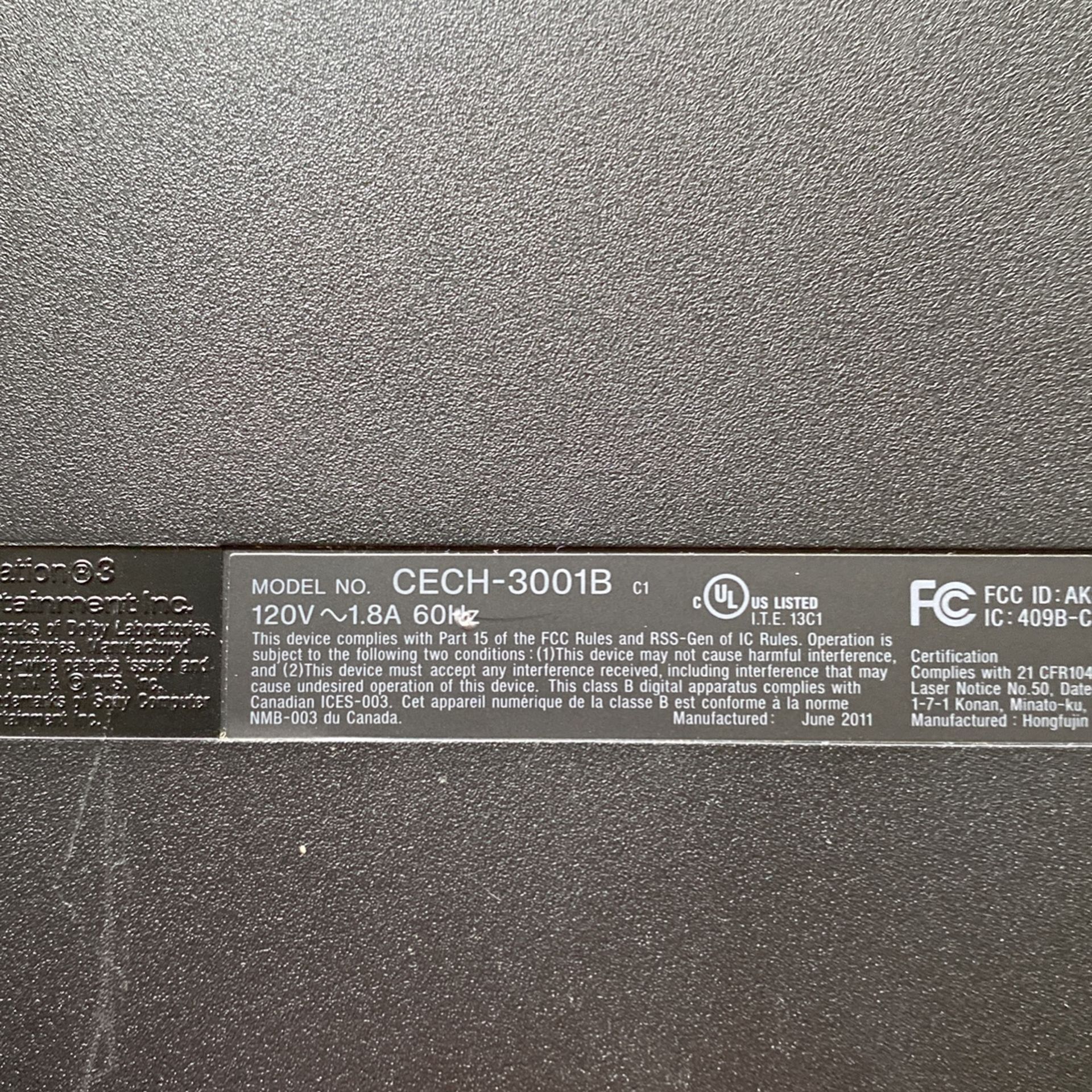 PlayStation 3 Console Model CECH-3001B 320GB