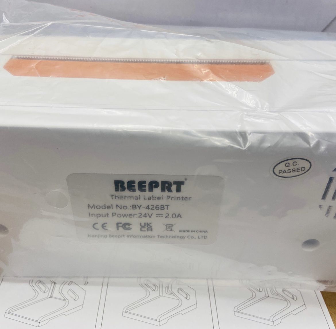 BEEPRT Thermal Label Printer BY-426BT WITH Bluetooth Connection