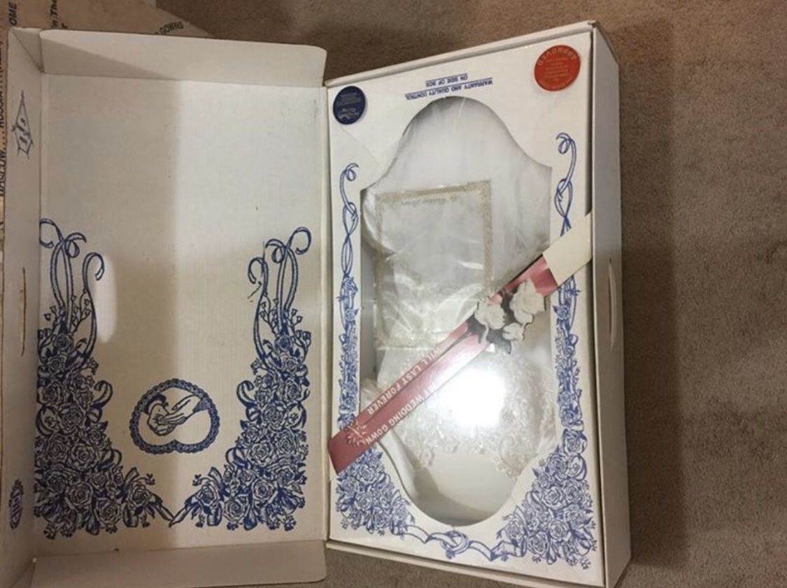 Wedding Gown & Accessories all preserved in box