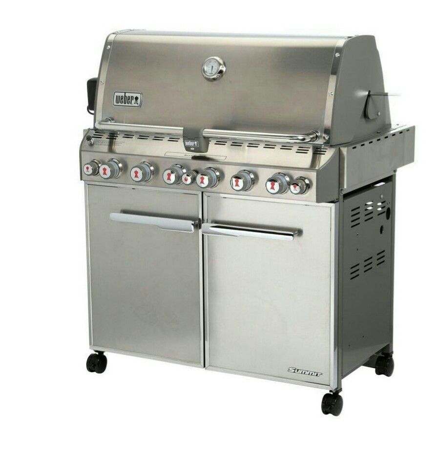 Weber Summit S-660 6-Burner Built-In Natural Gas Grill in Stainless ...