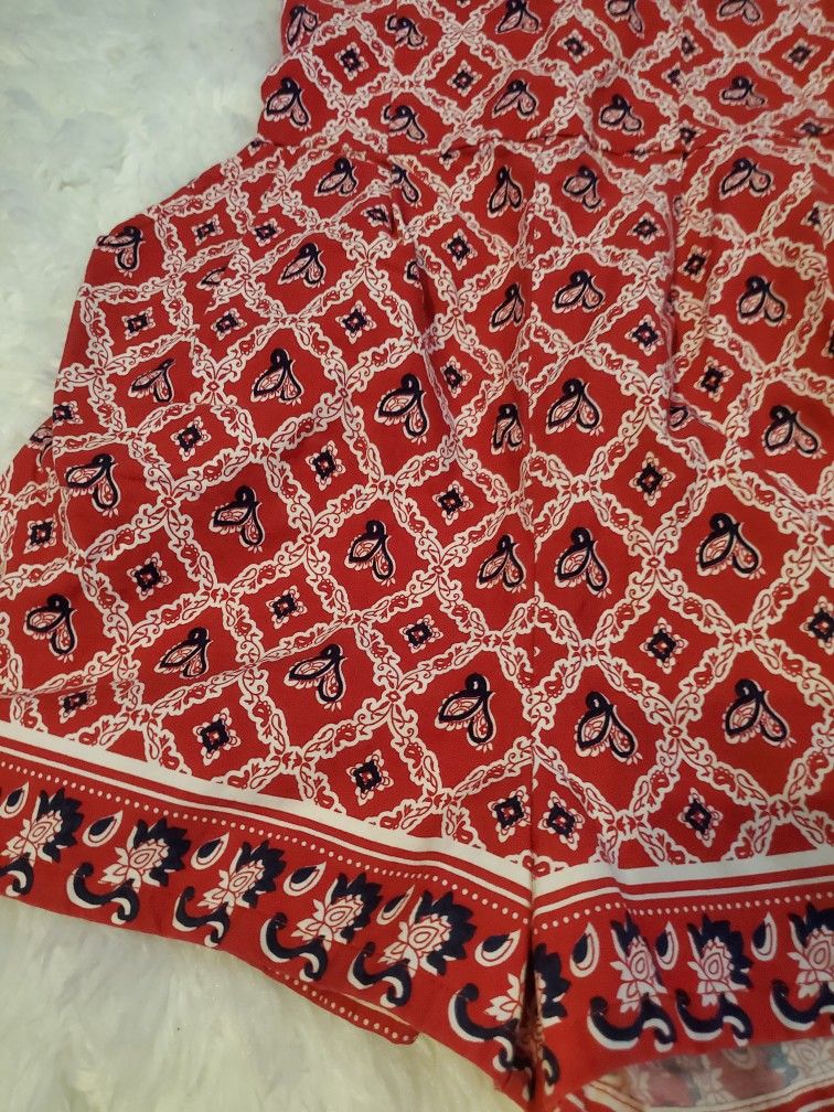 Forever 21 cute red shorts romper