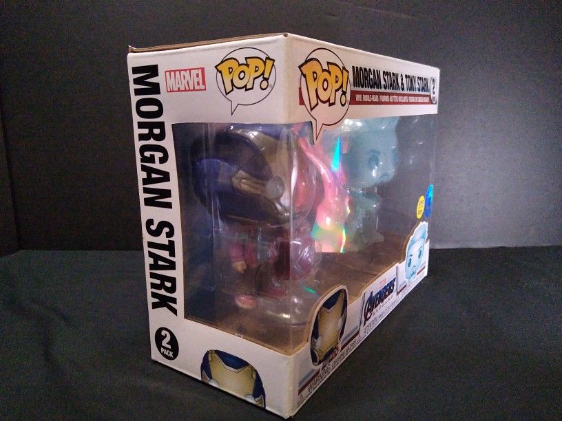 Funko Pop Morgan Stark And Tony Stark Glow In The Dark Exclusive