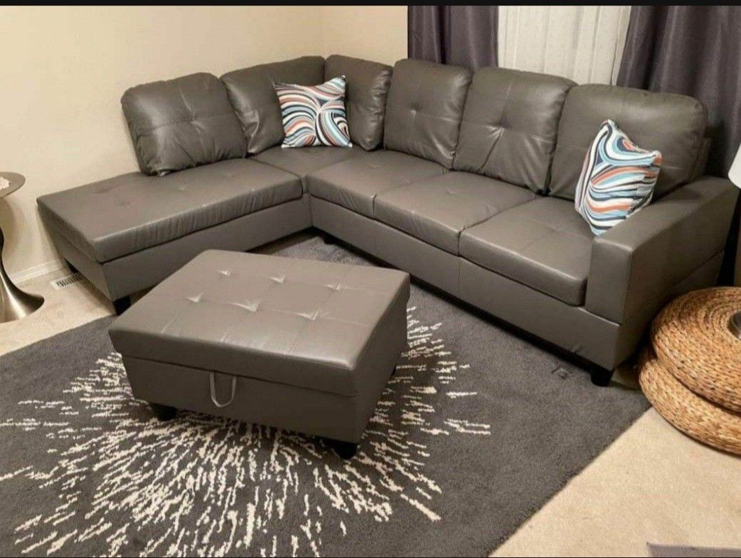 New Sectional And Ottoman