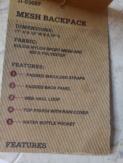 Dickies Mesh Laptop backpack, Black Thumbnail
