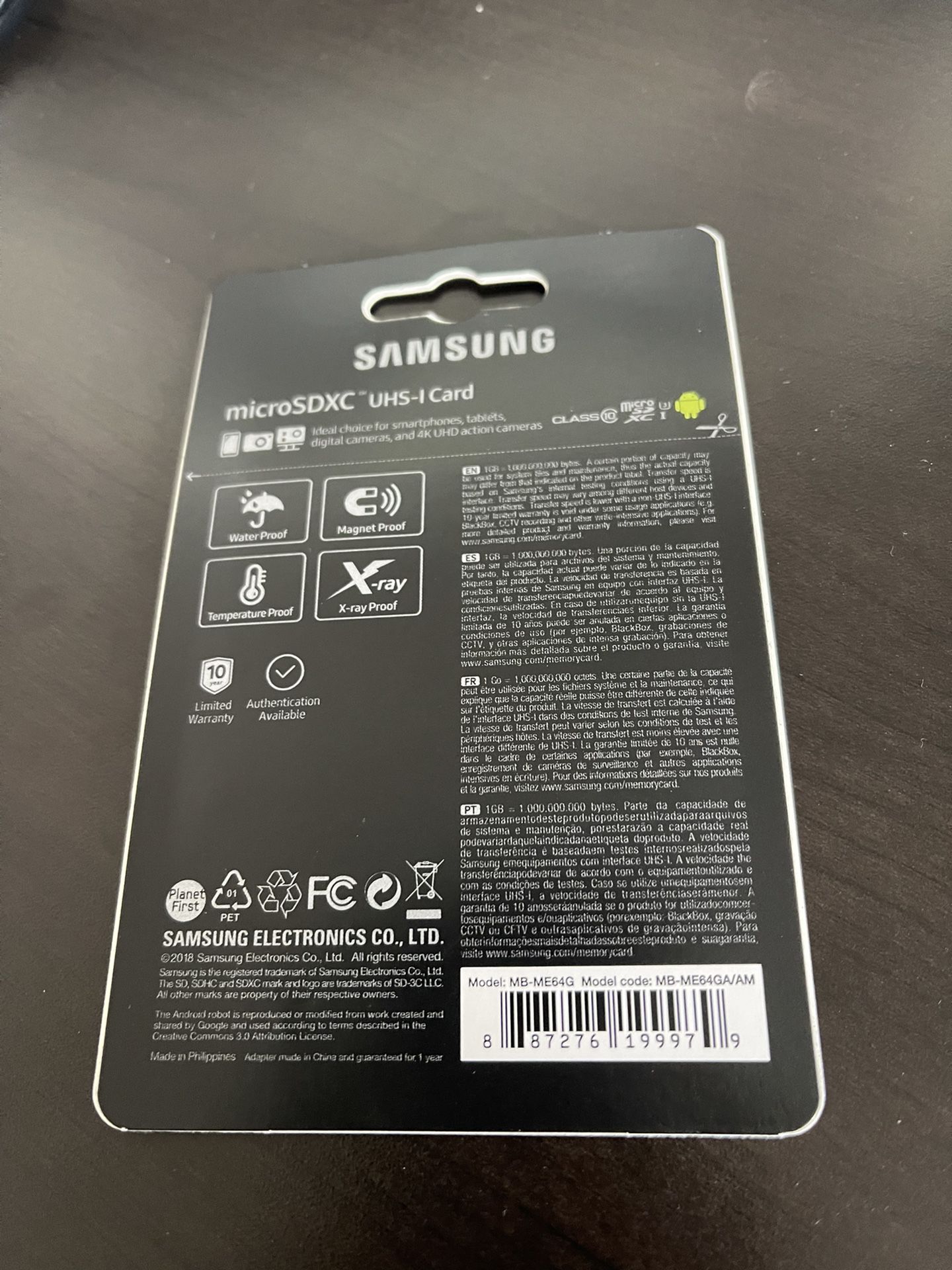 New Samsung Micro SD Memory Card
