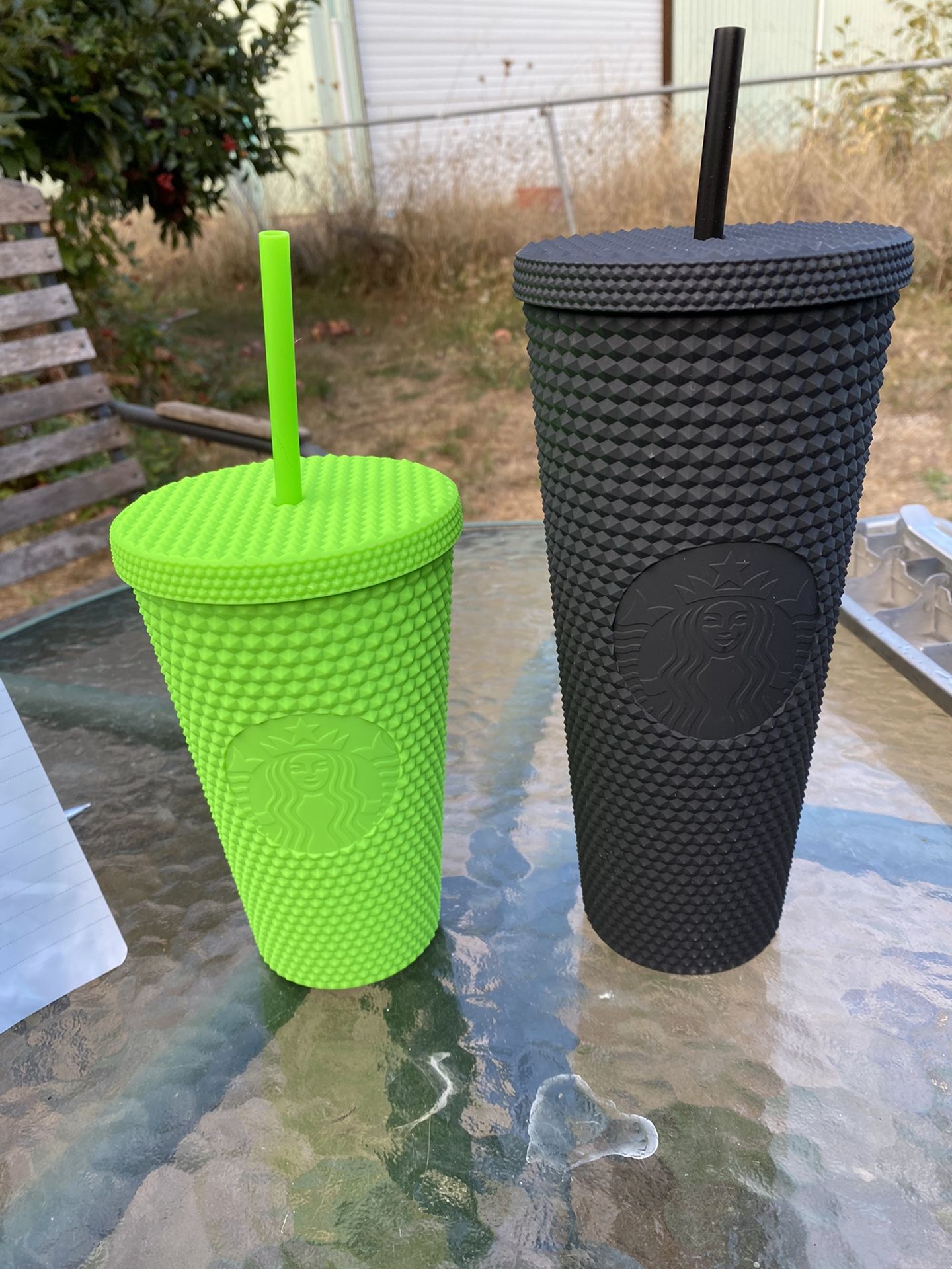 Starbucks Fall 2021 Black Tumbler (24oz) And Lime Green (16oz)