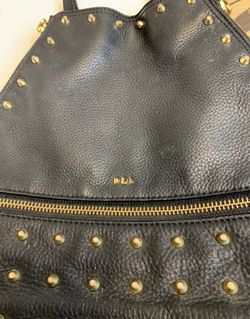 Lauren Ralph Lauren Arley Blaine Studded Leather Backpack Black Thumbnail