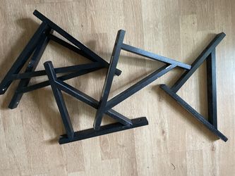 Set of 6 IKEA Shelf Bracket EKBY VALTER 7 1/8” ( 18 cm ) Black 001.674.72, Thumbnail