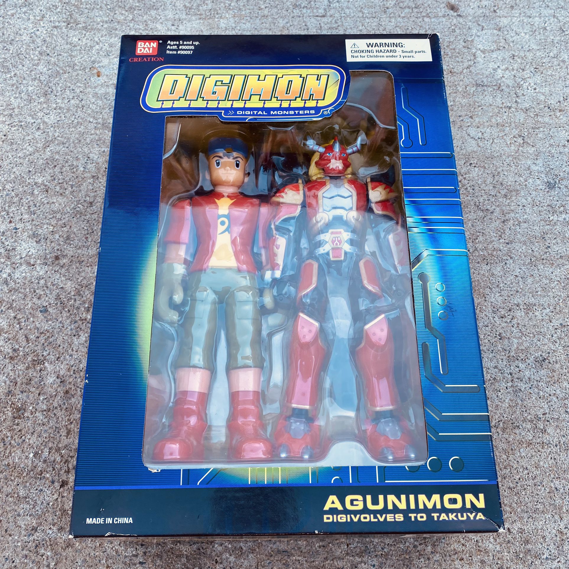 Digimon 8" Agunimon Digivolving to Takuya Factory 2004 Bandai for sale online