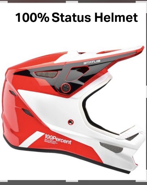 Status 100% Downhill Mountain Bike Full Face Helmet BMX