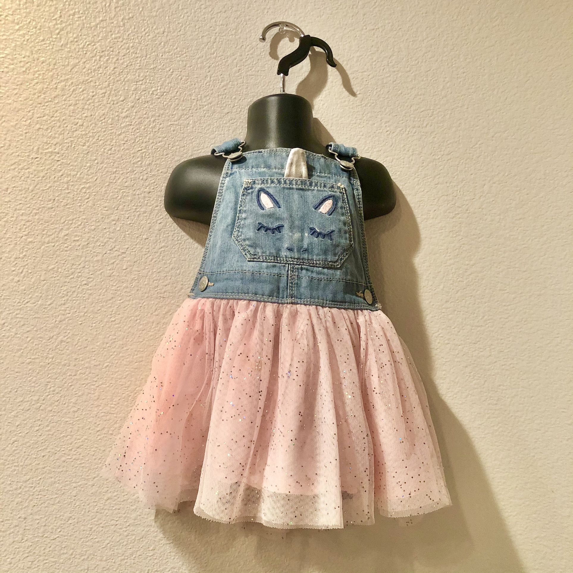 Toddler Oshkosh Unicorn Overall Dress 2T