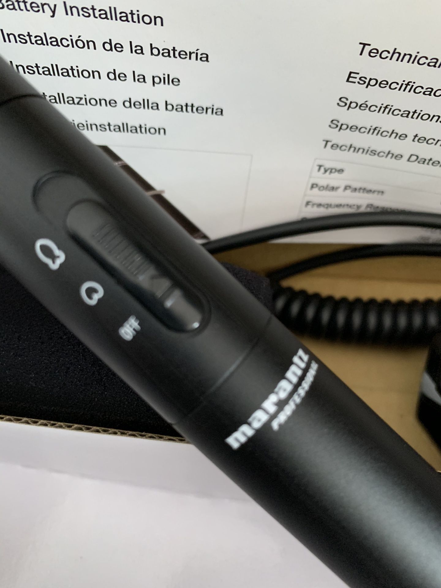 Marantz shot gun microphone new
