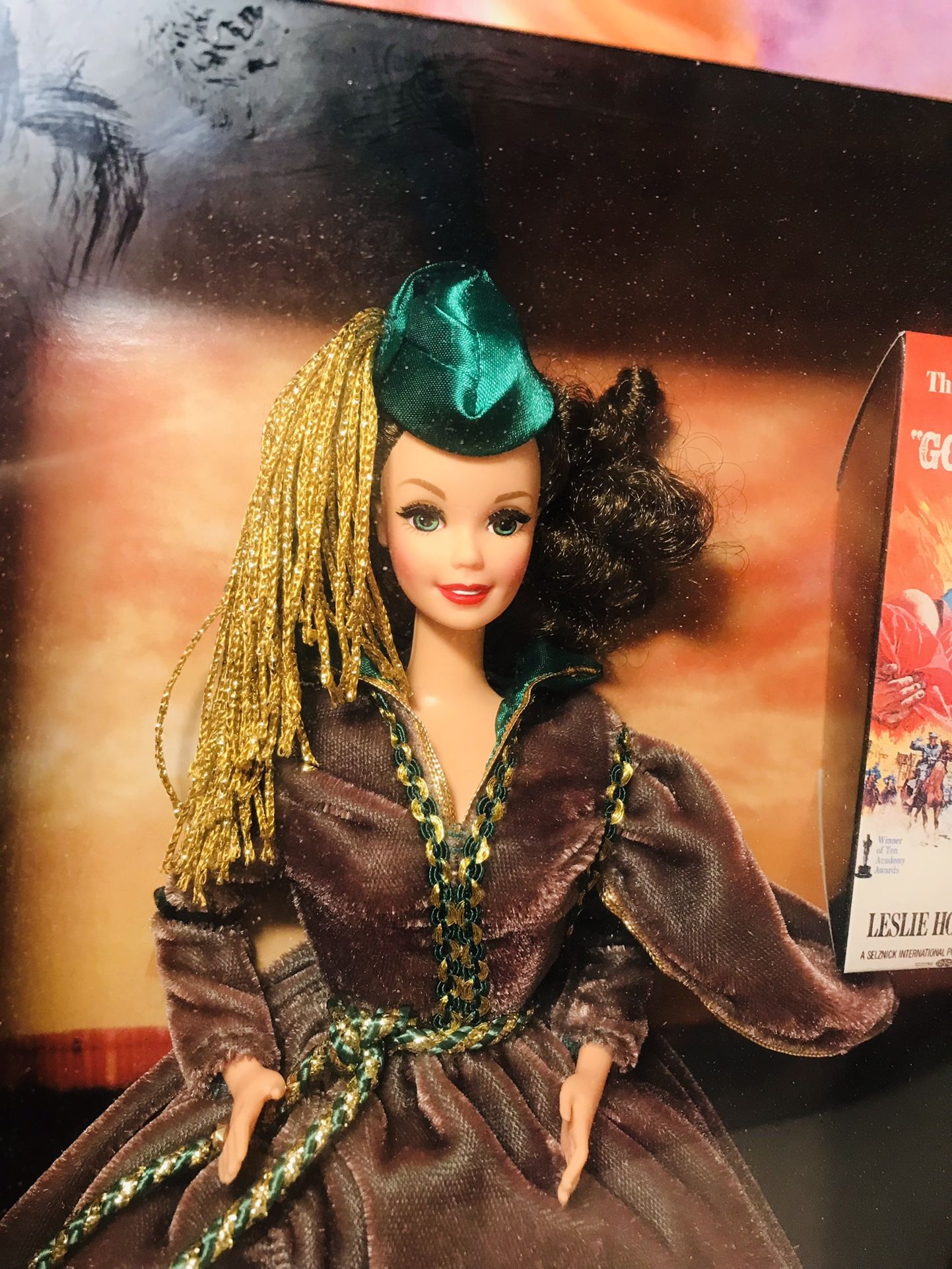 NEW Barbie Scarlett O'Hara Doll -Hollywood Legends Collection Green Drapes