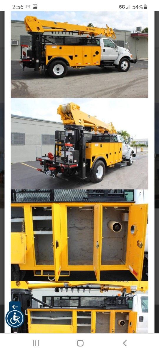 2008 FORD F750 DERRICK DIGGER 33GVWR MANUAL TRANSMISSION CLEAN UNIT READY TO WORK NEED FINANCING CALL OLIVER CRUZ