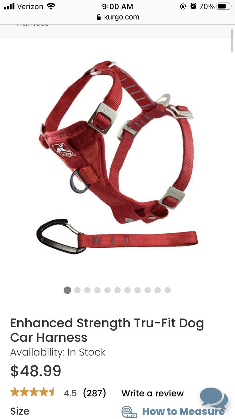 Kurgo True fit Harness/Seat Belt