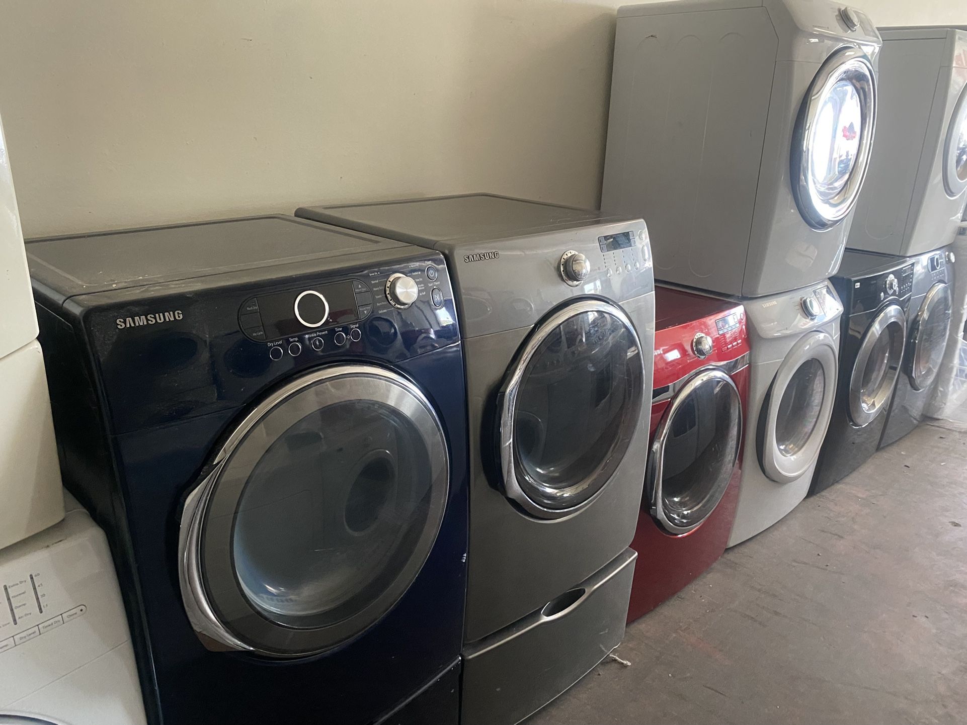 All Different Colors Samsung Frontload Electric DRYERS (DRYERS ONLY