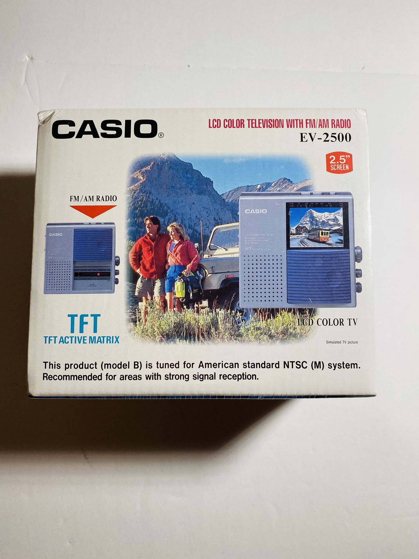 EV-2500 Vintage Casio Portable LCD TV Handheld Color Television SEALED New