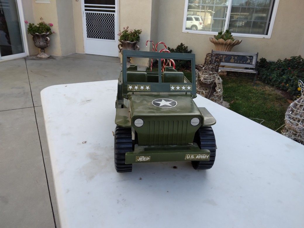 vintage toy army jeep