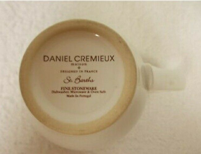 Daniel Cremieux "St. Barths" (4) Tea Coffee Mugs Cups