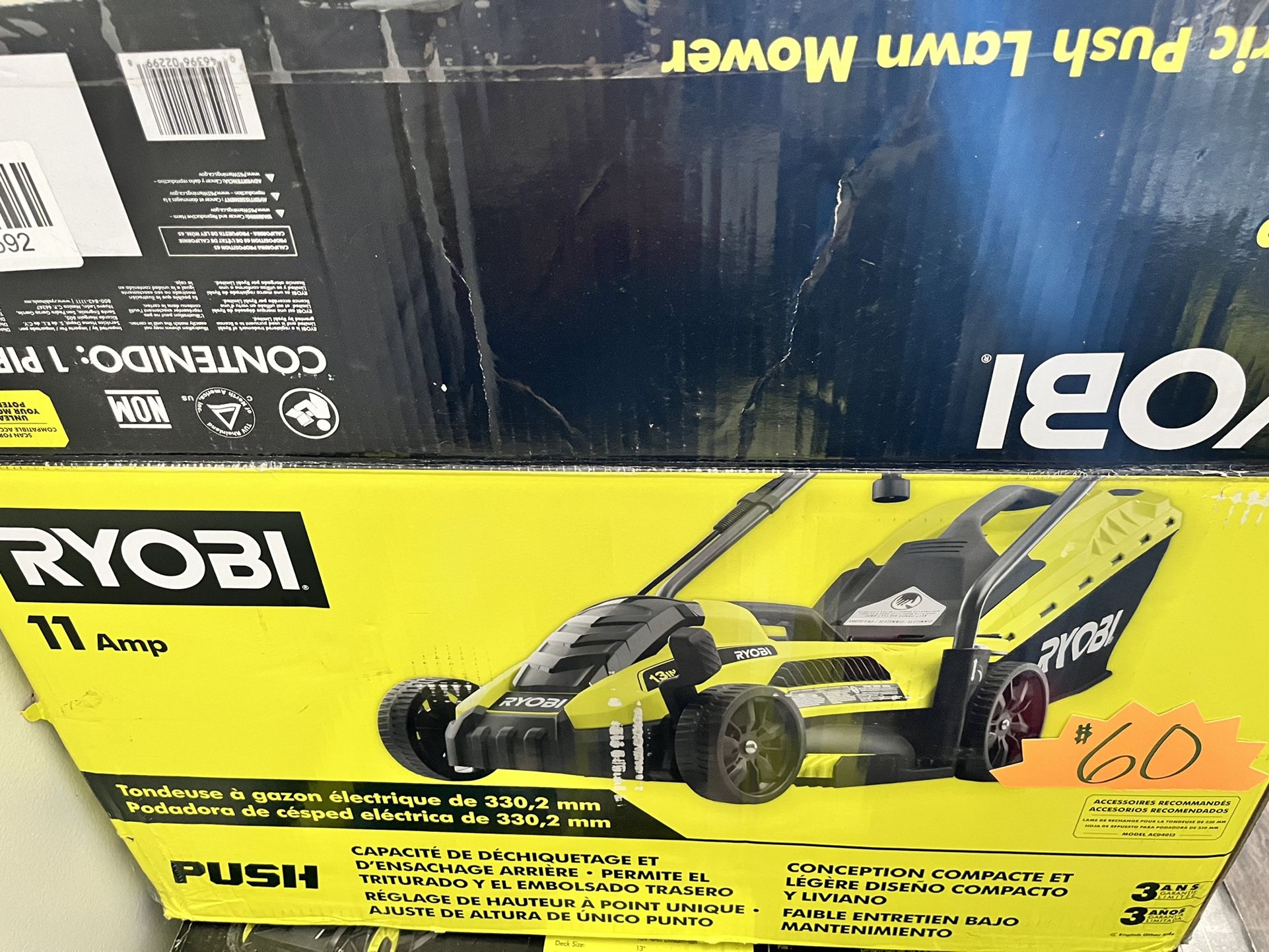 RYOBI 11amp Corded Lawn Mower