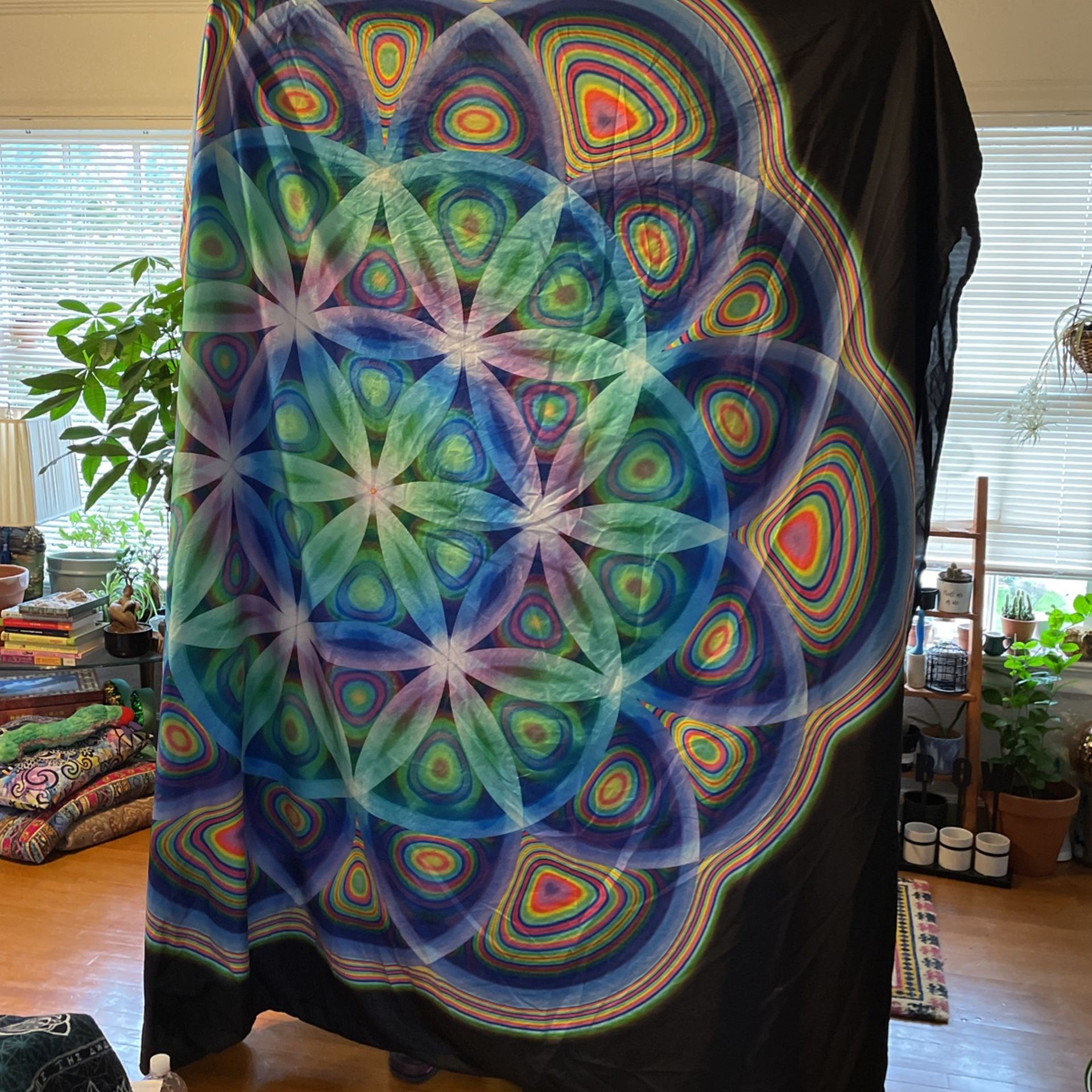 IEDM Giant Queen Size Mandala Geometric Abstract Rainbow Colorful Duvet Cover 🌈