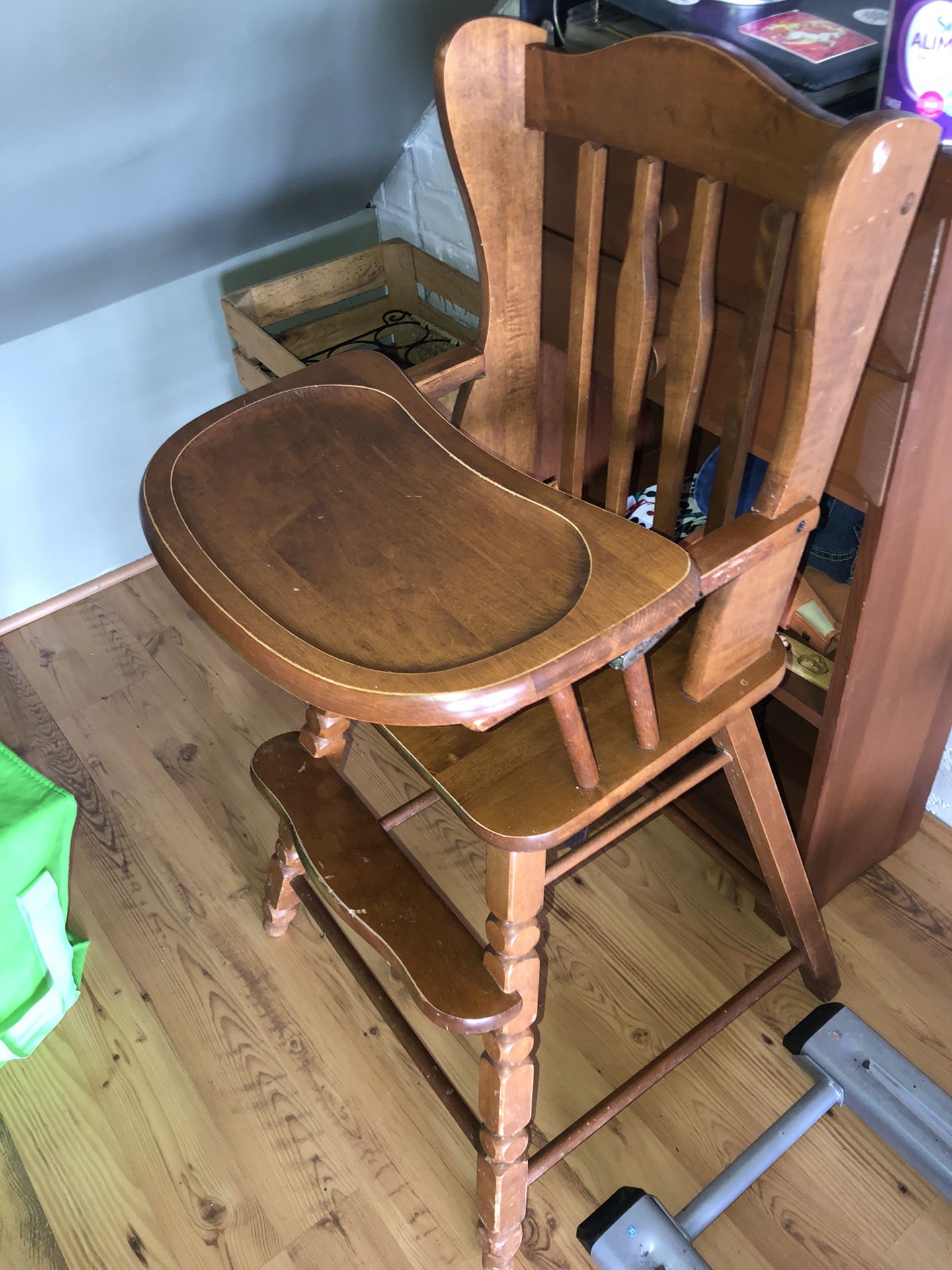 Vintage Solid Wood Baby Chair 