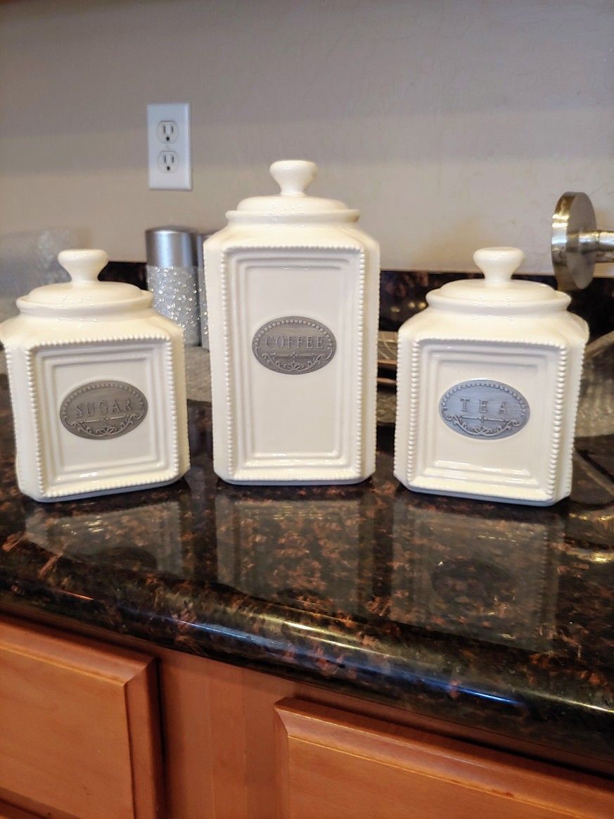 Elegant Coffee Sugar Tea Canisters