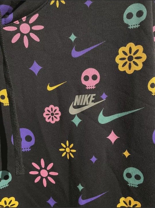 Nike NSW "Día De Los Muertos" “Day Of The Dead” Hoodie Size XL CU3516-010 NWT