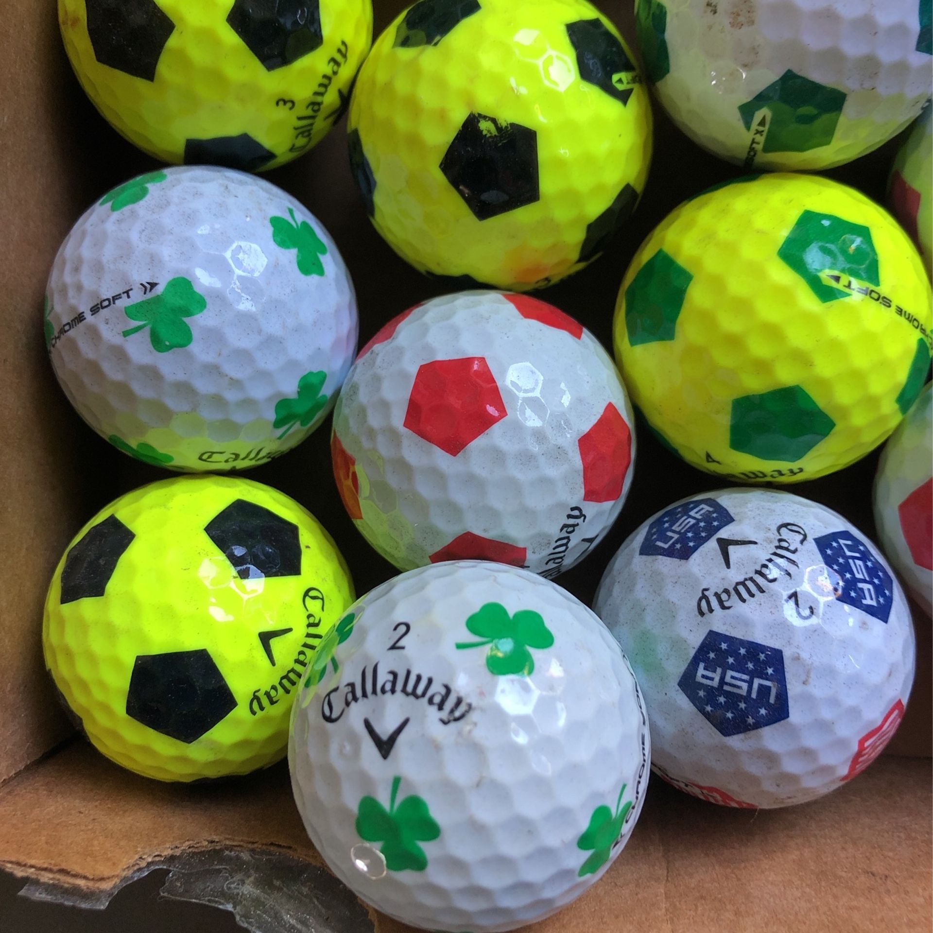 Box Of Callaway Truvis Golf Balls 18 Toal