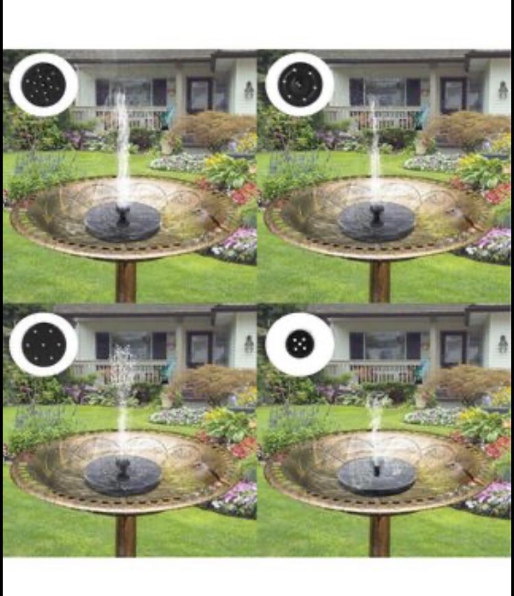 Solar Fountain Pump with Battery Backup, Outdoor