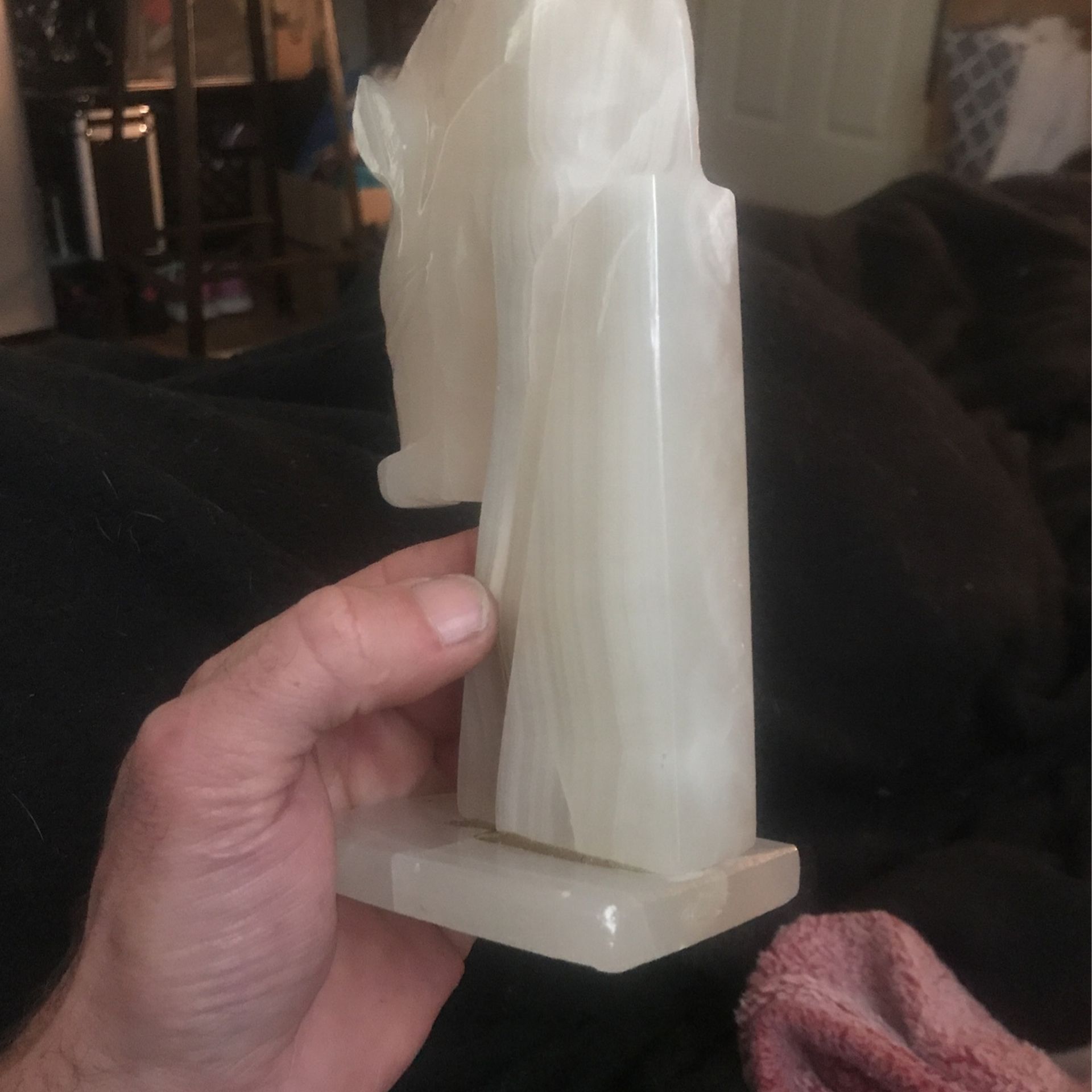 Mid 20th Century Antique Marble Horse Head Bookends. X2