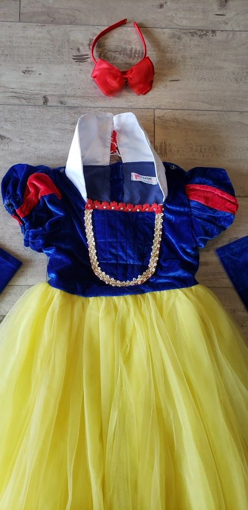 Snow White Costume, Girls 5,6,7 Years Old