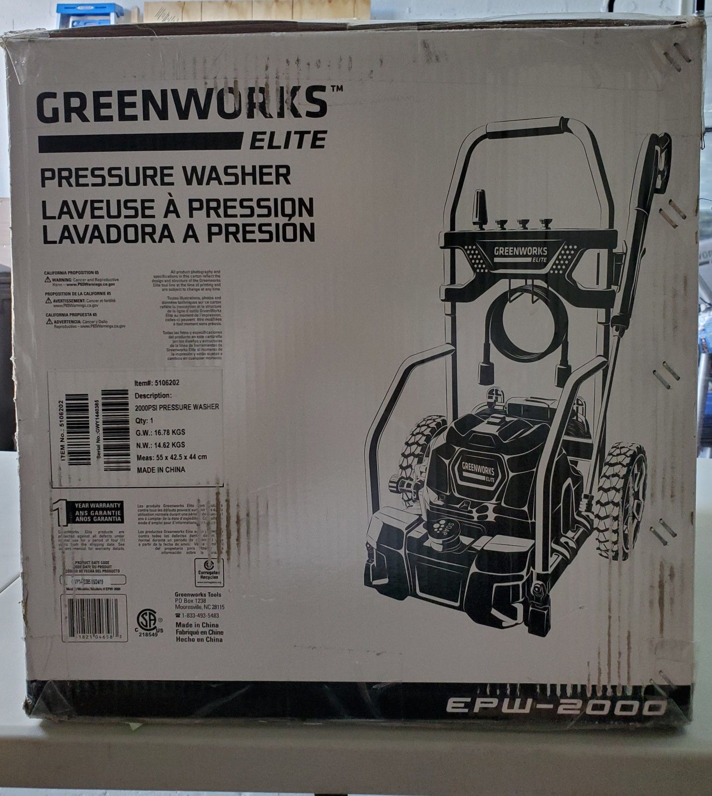 Greenworks Elite EPW2000 Electric Pressure Washer for Sale in North