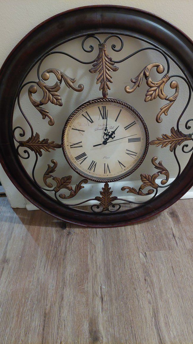 Iron Deco Clock  2ft X 2ft