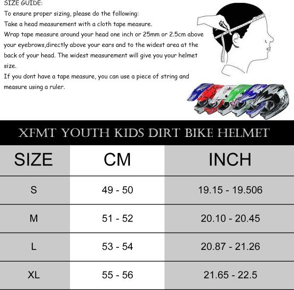 TCMT DOT Motorcycle Helmet for Kids Red Spider Net with Goggles & Gloves for Atv Mx Motocross Offroad Street Dirt Bike YouthÂ
