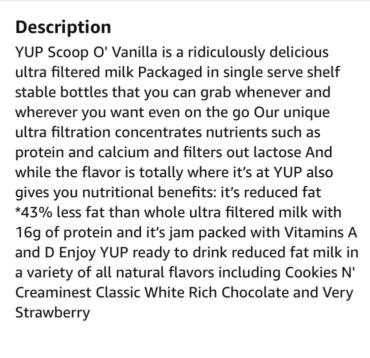 Fairlife YUP! Smooth Vanilla Flavor, 12 Pack