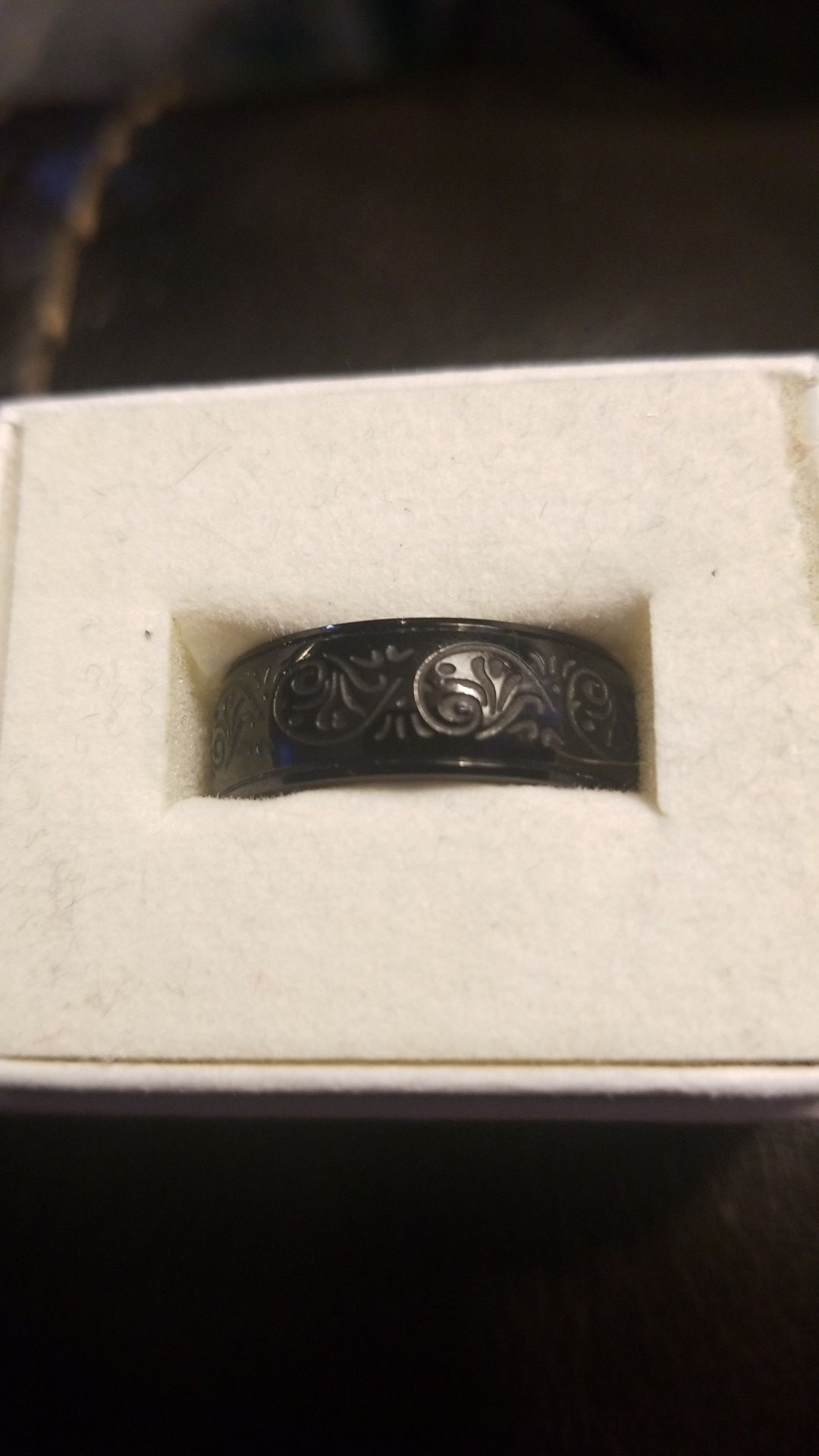Stainless steel wedding band