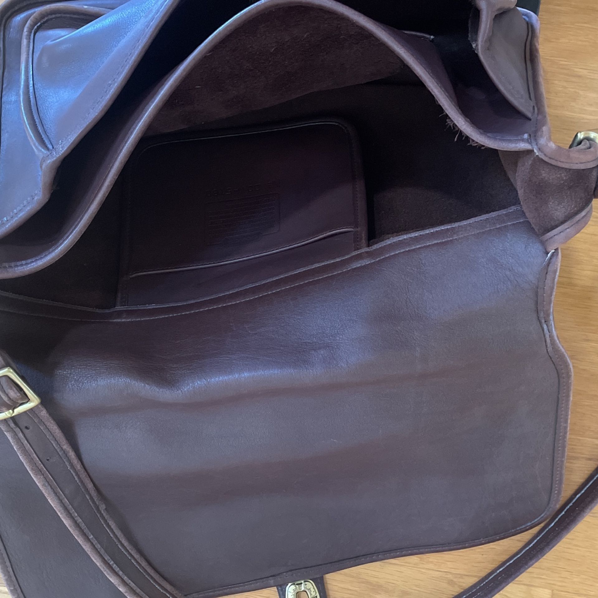 Coach, Messenger Bag, Brown, Leather, 11.5x15.25x3